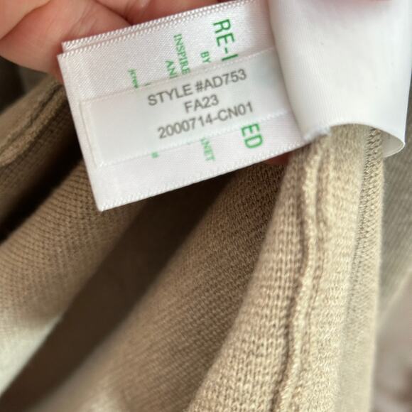 J. CREW Ella Open Front Long Sweater Blazer Heather Birch Tan Sz L {144} - Picture 7 of 7